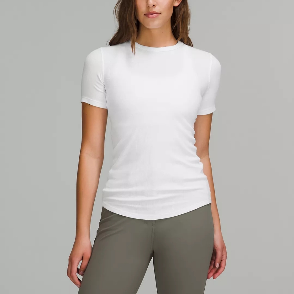 Lululemon White Short Sleeve Tee